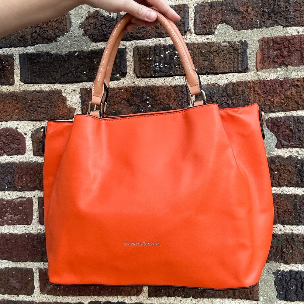 NEW🧡 Dooney & Bourke genuine leather handbag purse shoulder bag satchel vintage